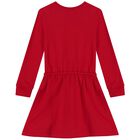 Girls Red Polo Bear Dress, 1, hi-res