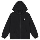 Black Jordan Logo Hooded Zip Up Top, 1, hi-res