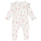 Baby Girls White & Pink Opera Babygrow, 1, hi-res
