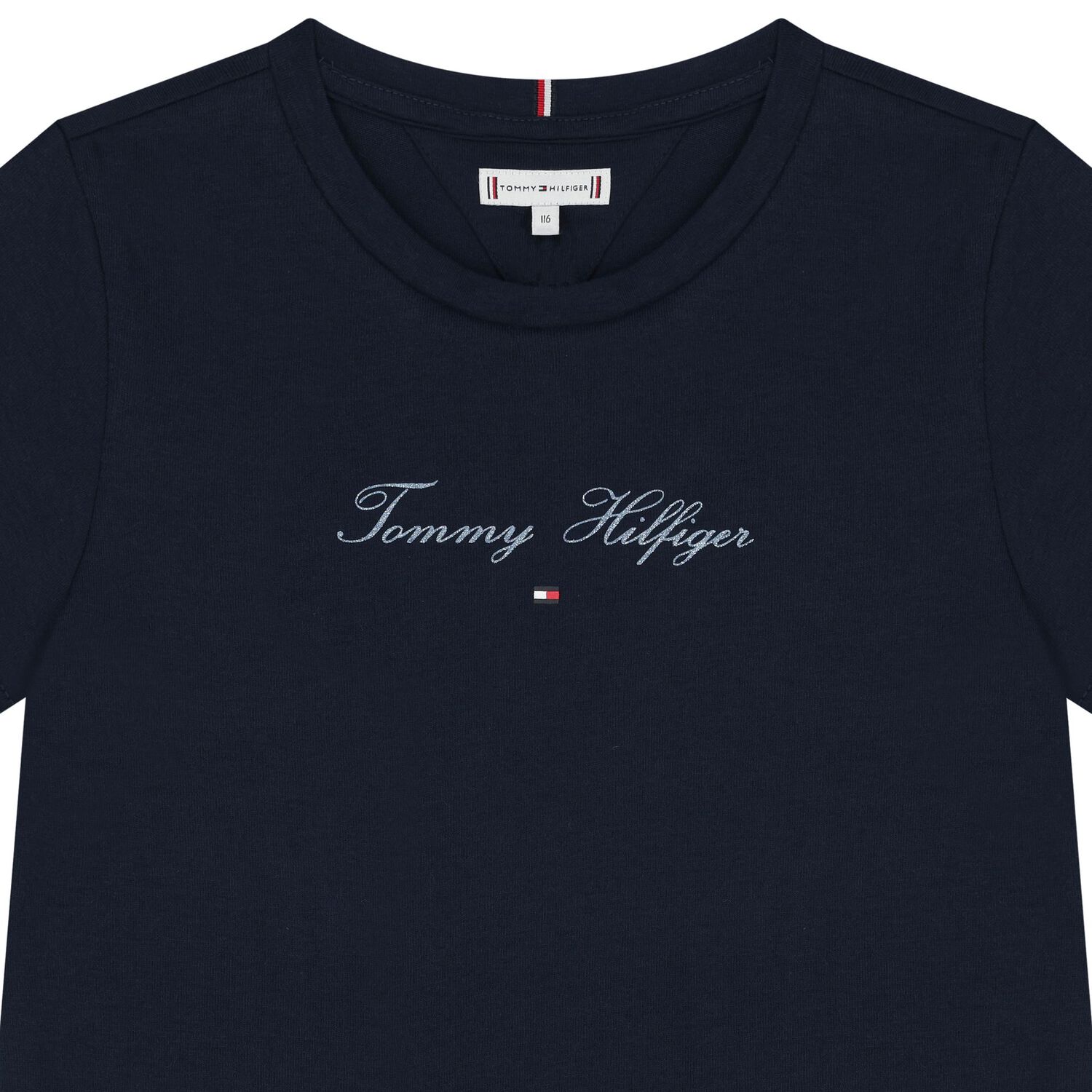 Girls Navy Blue Logo T-Shirt, 1, hi-res image number null