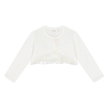 Baby Girls Ivory Knitted Cardigan