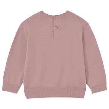 Younger Girls Pink Bunny Jumper