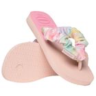 Girls Pink Logo Flip Flops, 1, hi-res