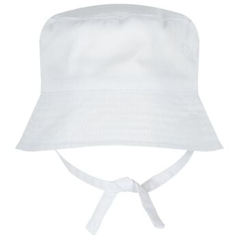 Baby Boys White Logo Hat 