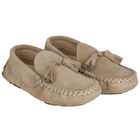 Boys Beige Suede Shoes, 2, hi-res