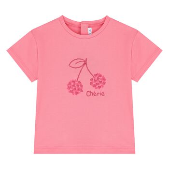 Younger Girls Pink Cherry T-Shirt
