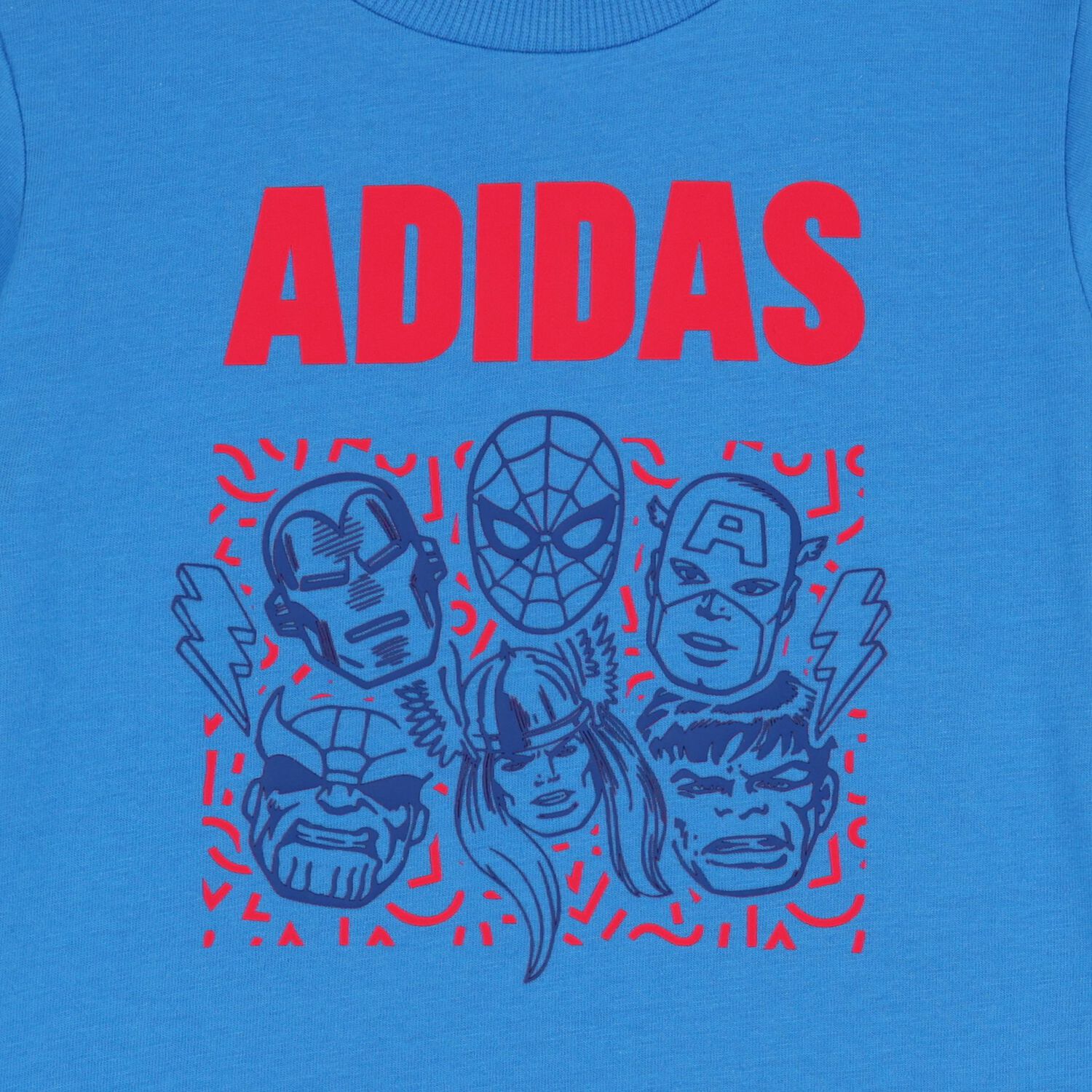 Younger Boys Blue Marvel Shorts Set, 1, hi-res