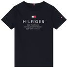 Boys Navy Blue Logo T-Shirt, 1, hi-res