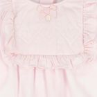 Baby Girls Pink Bow Babygrow, 1, hi-res