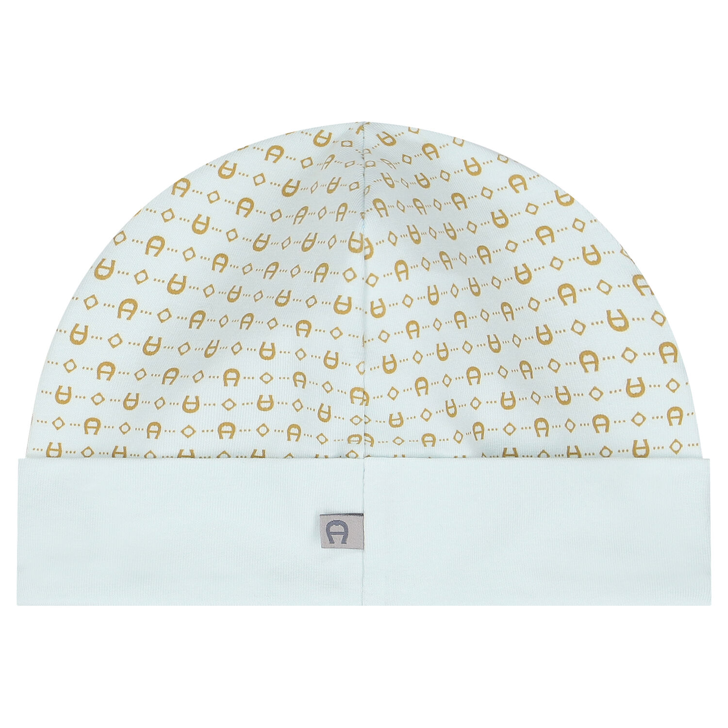 Baby Boys Blue & Gold Pima Cotton Logo Hat, 2, hi-res image number null