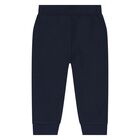 Younger Boys Navy Logo Joggers, 1, hi-res