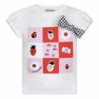 Girls White Bow Top, 1, hi-res