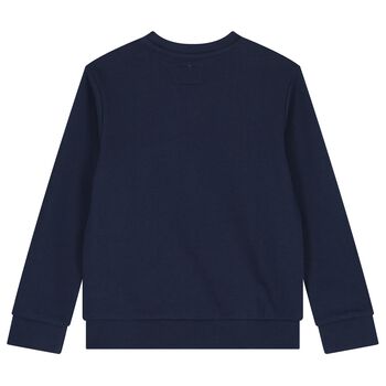 Boys Navy Blue Teddy Bear Sweatshirt