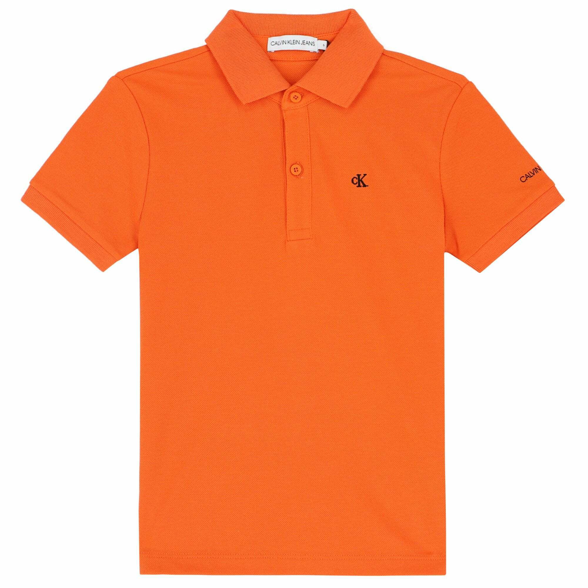 Boys orange polo shirt clearance