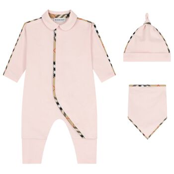 Baby Girls Pink Romper Gift Set
