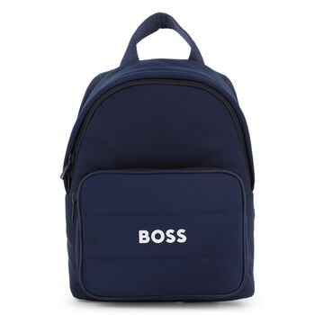 Boys Navy Blue Logo Backpack ( 27cm )