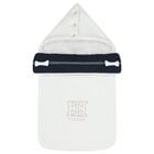 Baby Girls White & Navy Blue Nest, 1, hi-res