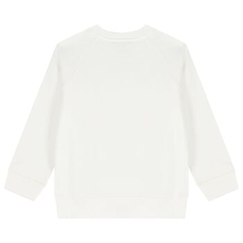Girls White Logo Sweatshirt