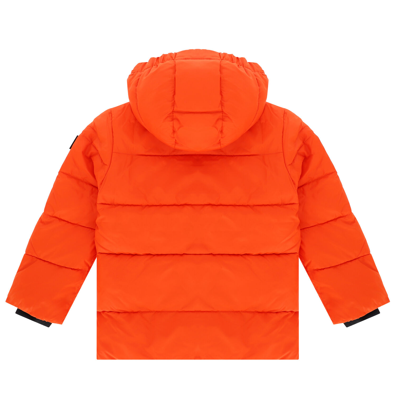Boys Orange Logo Padded Puffer Jacket, 1, hi-res image number null