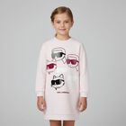 Girls Pink Ikonik Dress, 1, hi-res
