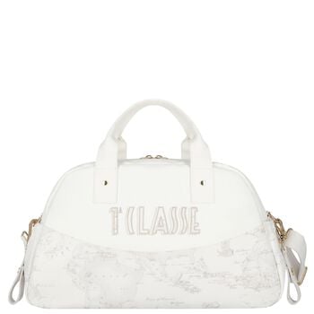 White Geo Map Baby Changing Bag 
