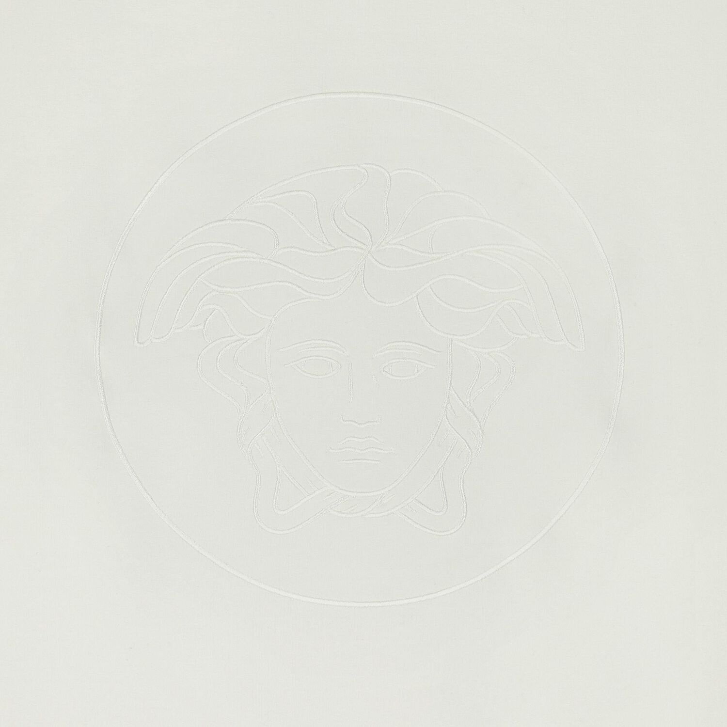 Ivory & Beige Medussa Logo Baby Blanket, 3, hi-res