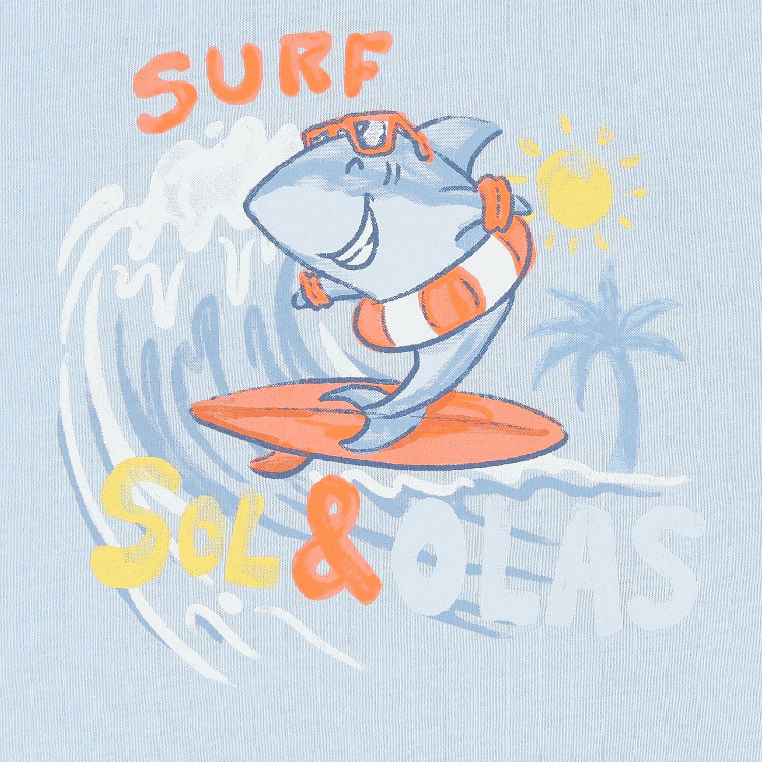 Younger Boys Blue Shark T-Shirt, 1, hi-res image number null