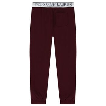 Girls Burgundy Logo Joggers