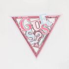 Girls White Logo Long Sleeve Top, 1, hi-res