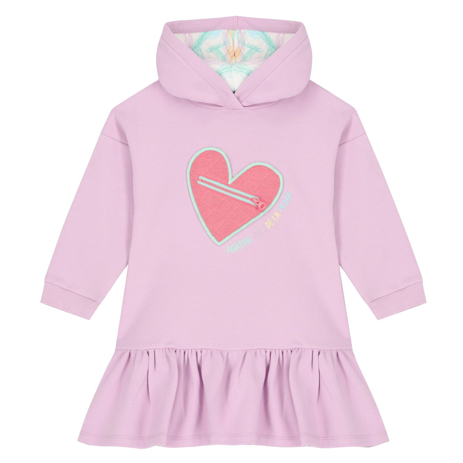 Girls Purple Heart Dress, 1, hi-res