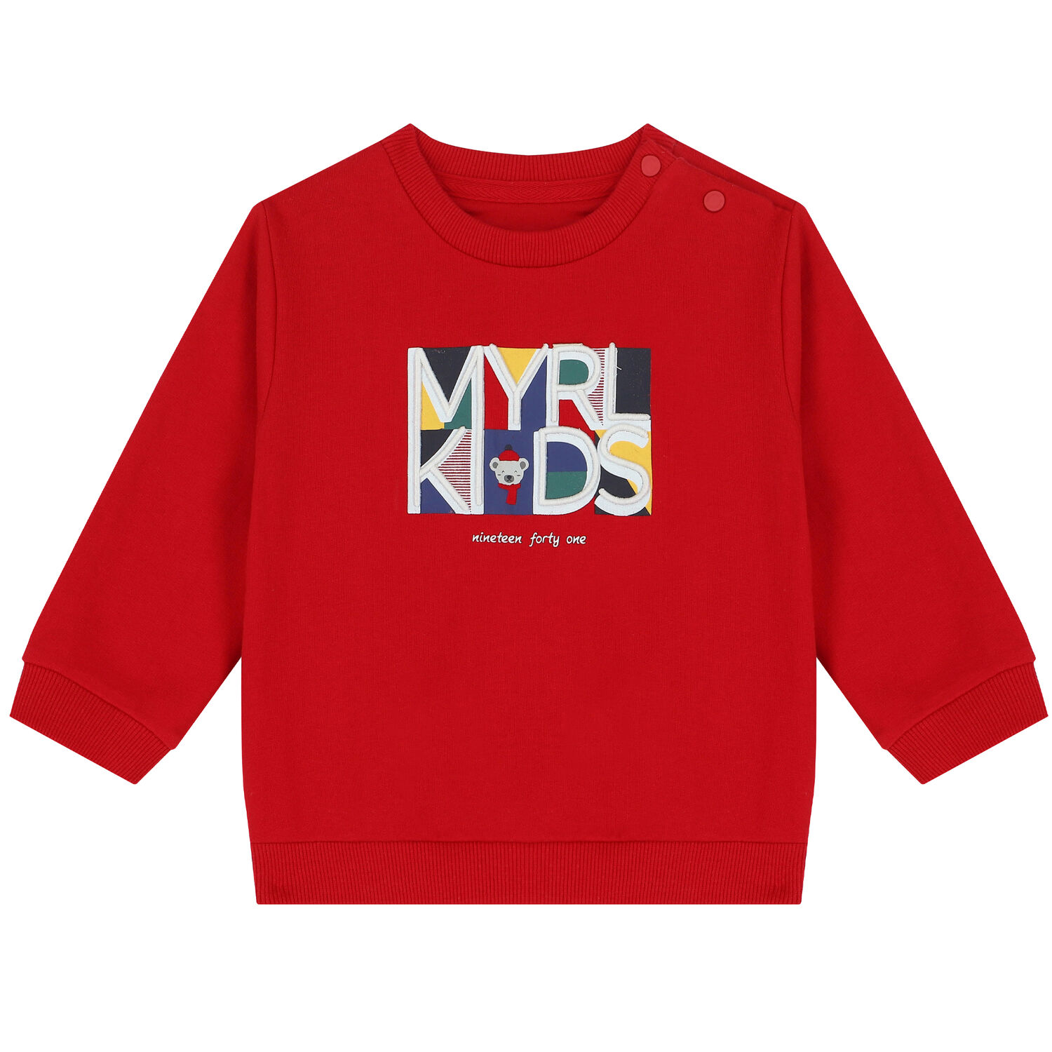 Younger Boys Navy & Red Logo Tracksuit, 1, hi-res