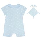 Baby Boys Blue Whale Romper Gift Set, 1, hi-res