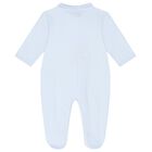 Baby Boys Blue & White Hot Air Balloon Babygrow, 1, hi-res
