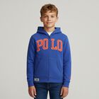 Boys Blue Logo Zip Up Top, 1, hi-res