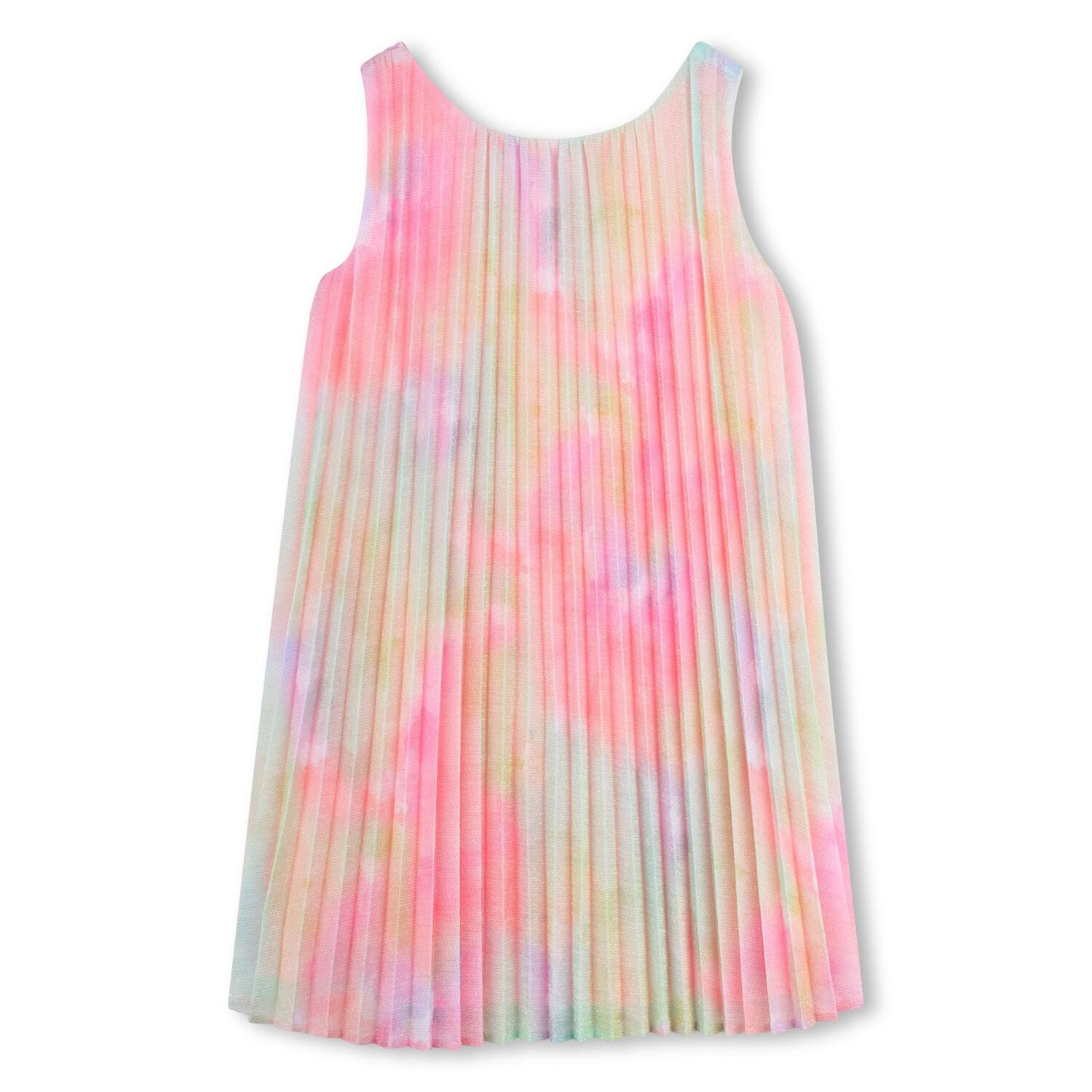 Girls Pink Pleated Dress, 1, hi-res