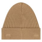 Beige Knitted Logo Hat, 1, hi-res