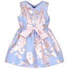 Girls Blue & Rose Gold Dress, 1, hi-res