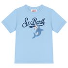 Boys Blue Logo T-Shirt, 1, hi-res