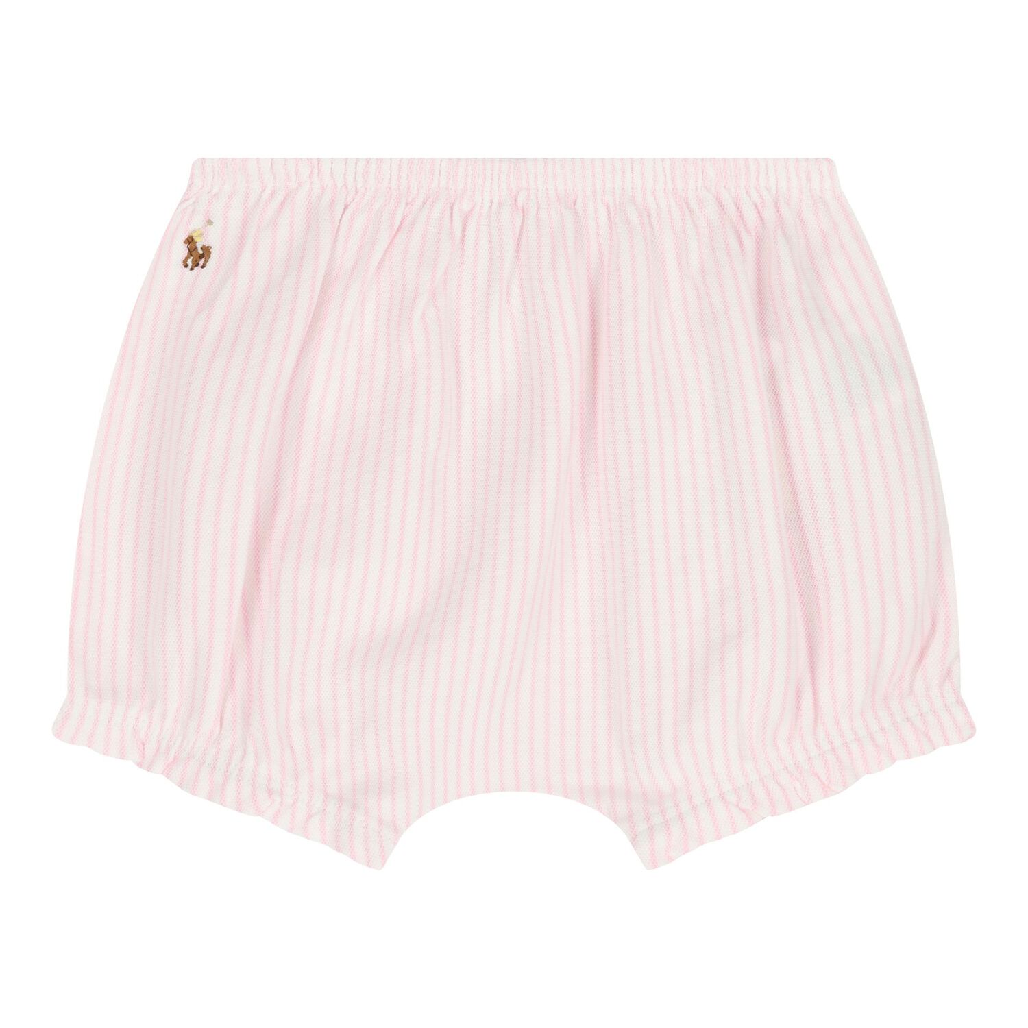 Baby Girls Pink Striped Logo Shorts Set , 1, hi-res