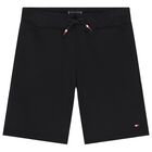 Boys Black Logo Shorts Set, 1, hi-res