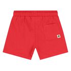 Younger Boys White, Red & Beige Shorts Set, 1, hi-res