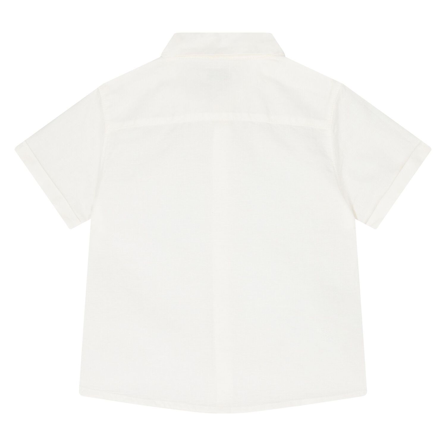 Younger Boys White & Beige Shorts Set, 1, hi-res