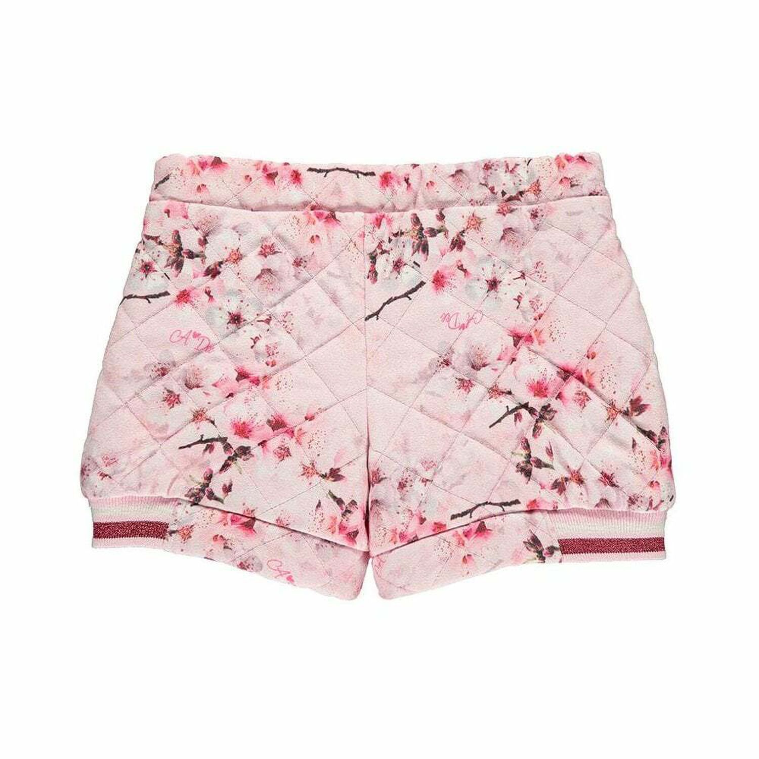 Girls Pink Floral Shorts, 1, hi-res