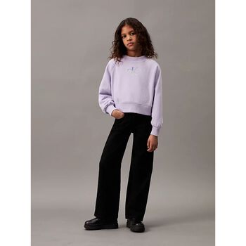 Girls Purple Logo Sweatshirt