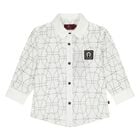 Younger Boys White Logo Shirt, 1, hi-res