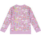 Girls Pink Logo Sweatshirt, 1, hi-res