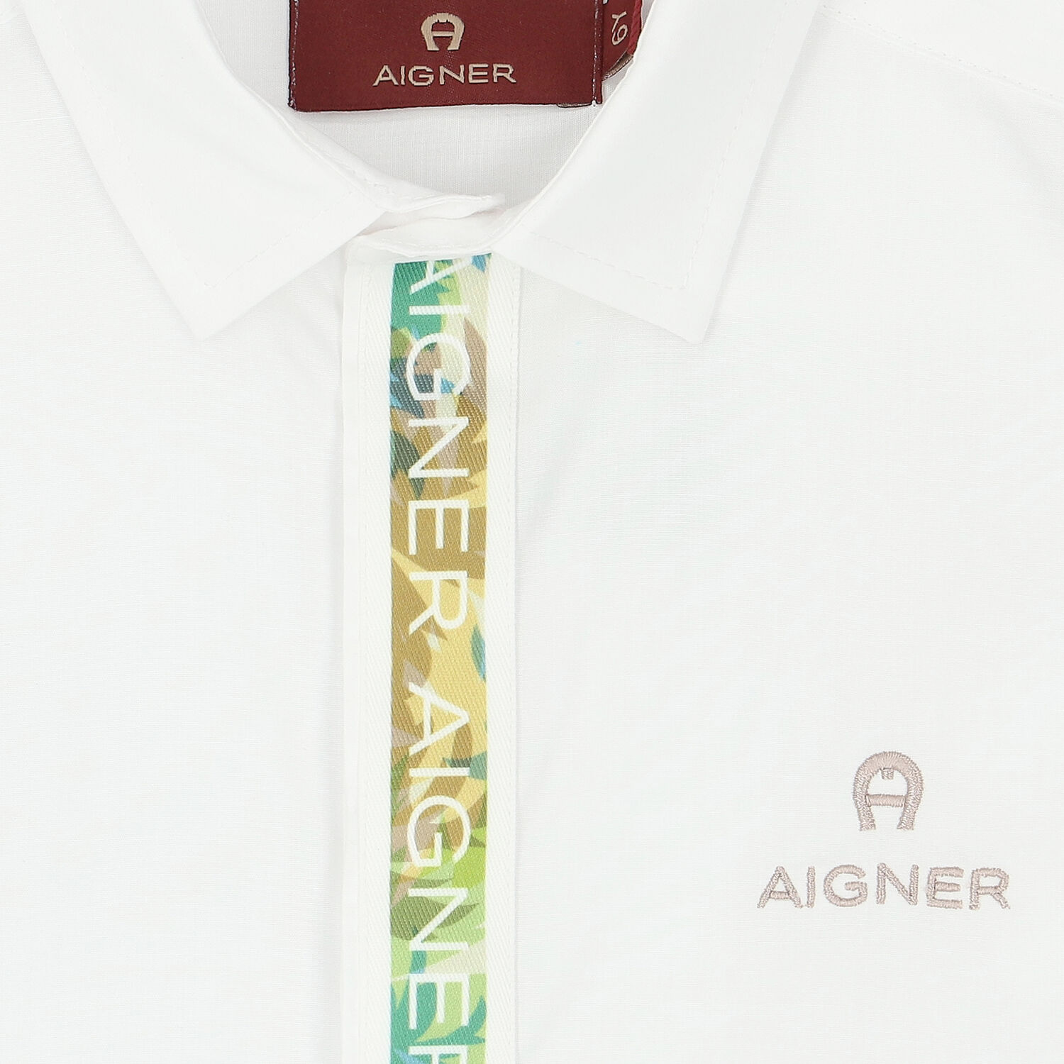 Boys White Logo Shirt, 1, hi-res