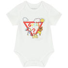 White Teddy Bear Shorts Set, 1, hi-res