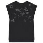 Girls Black Floral Dress, 1, hi-res