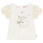 Girls Ivory & Gold Tulle Skirt Set, 1, hi-res